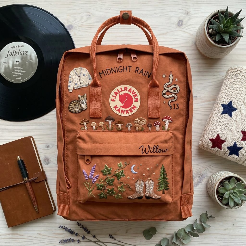 Taylor Swift Fjallraven Kanken Hand-Embroidered Backpack - Image 6