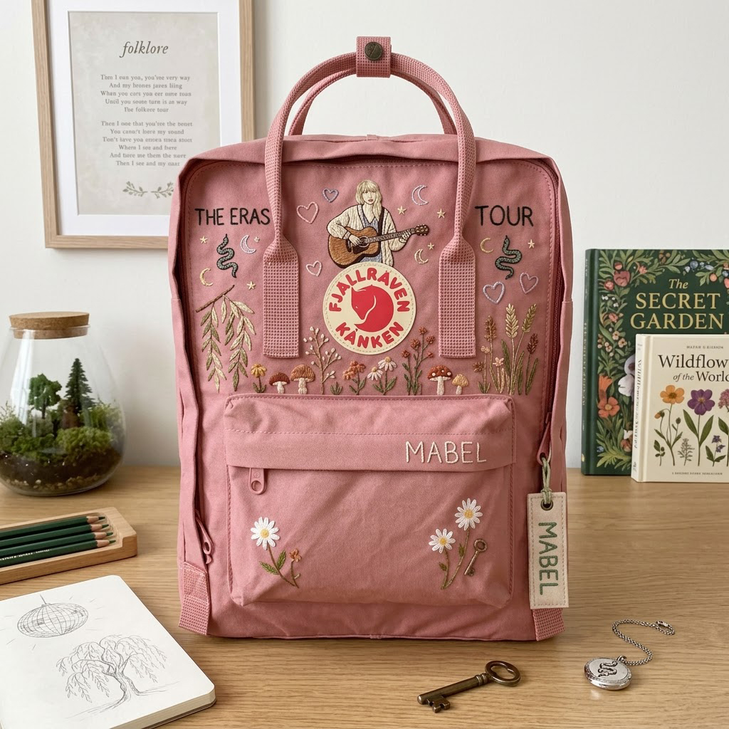 Taylor Swift Fjallraven Kanken Hand-Embroidered Backpack