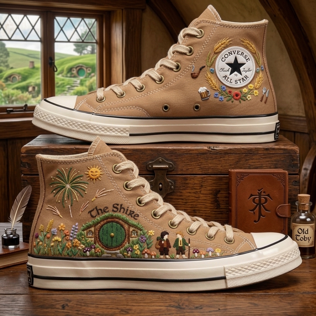 The Lord Of The Rings Hand-Embroidered Converse Chuck Taylor 1970s - All Star Classic - Image 6