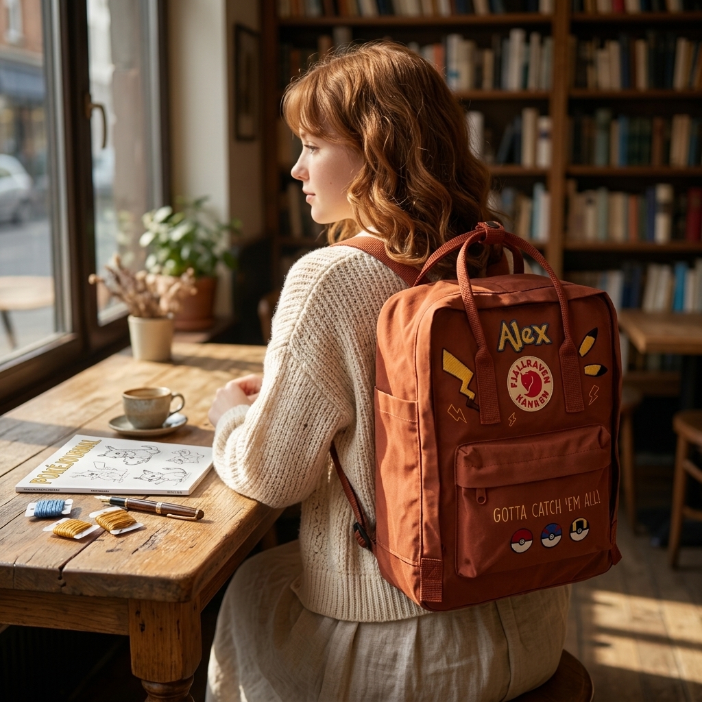 Pokemon Fjallraven Kanken Hand-Embroidered Backpack - Image 5