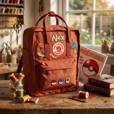 Pokemon Fjallraven Kanken Hand-Embroidered Backpack