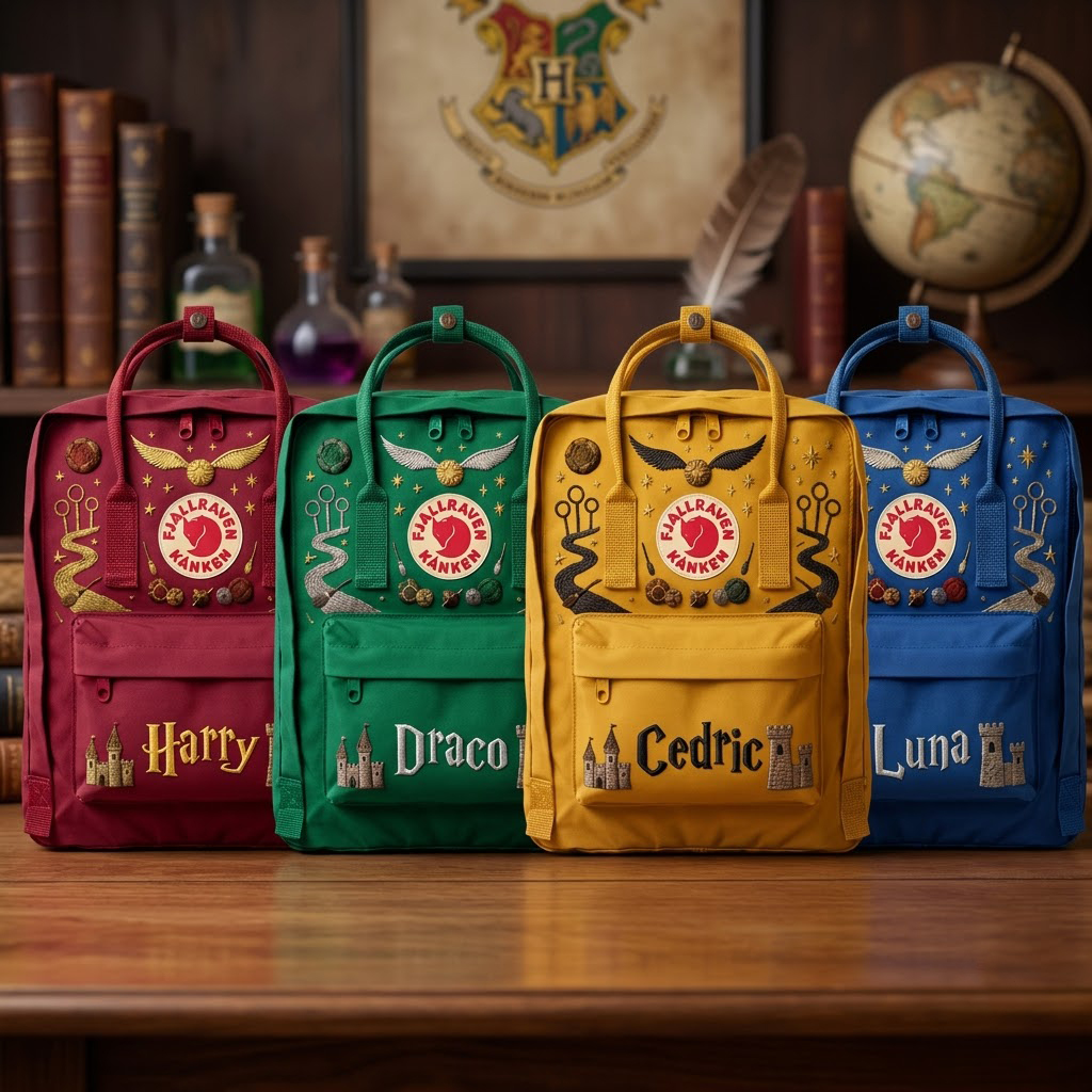 Harry Potter Fjallraven Kanken Hand-Embroidered Backpack - Image 5