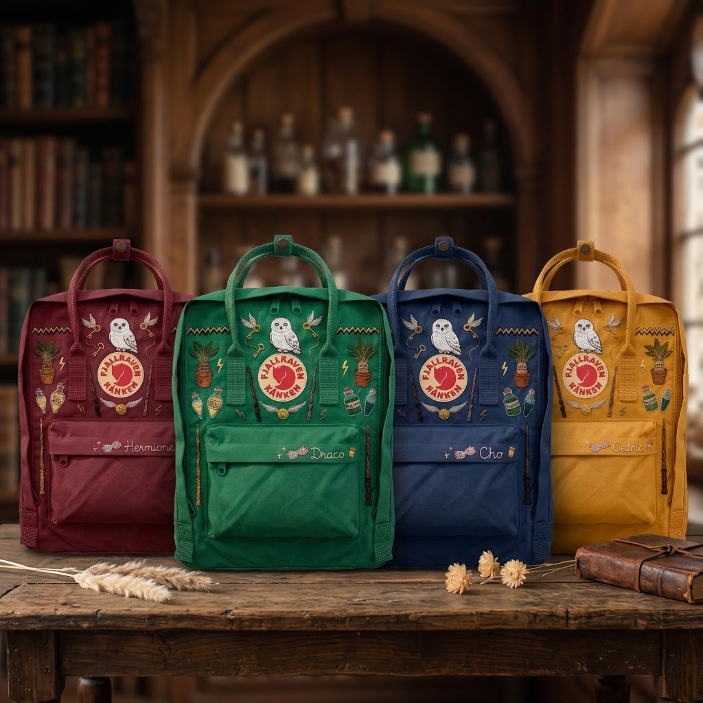 Harry Potter Fjallraven Kanken Hand-Embroidered Backpack - Image 8