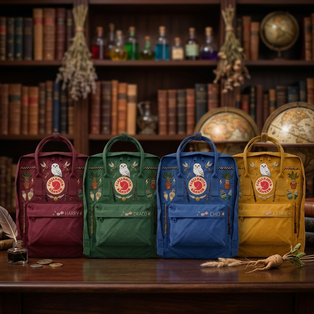 Harry Potter Fjallraven Kanken Hand-Embroidered Backpack - Image 9