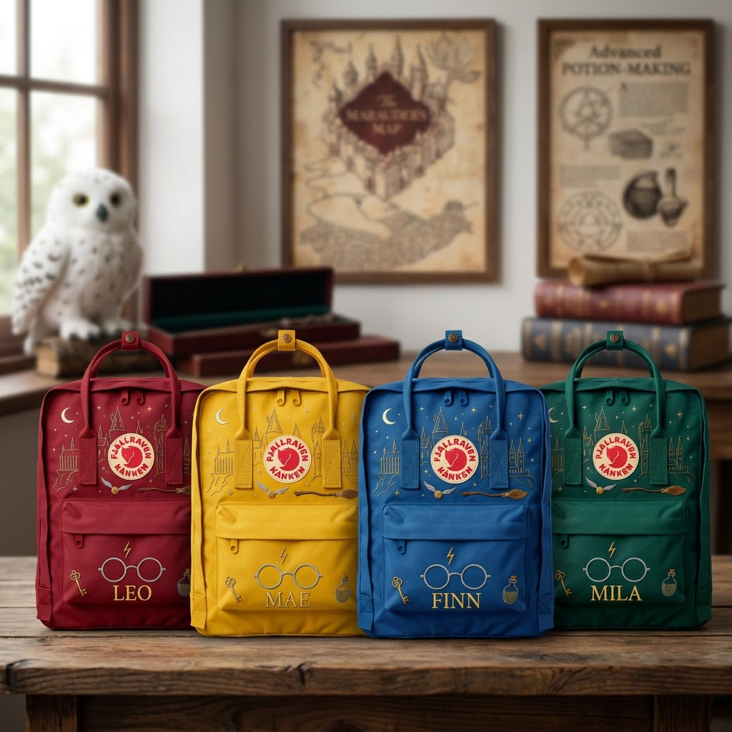 Harry Potter Fjallraven Kanken Hand-Embroidered Backpack - Image 3