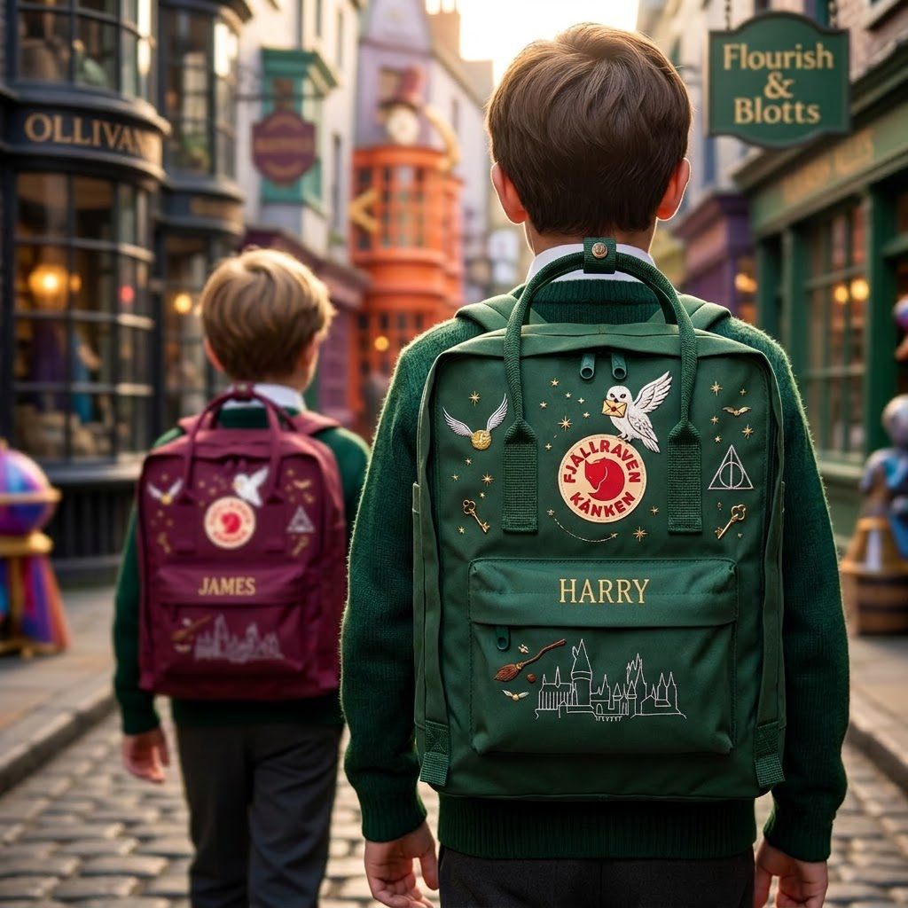 Harry Potter Fjallraven Kanken Hand-Embroidered Backpack - Image 6