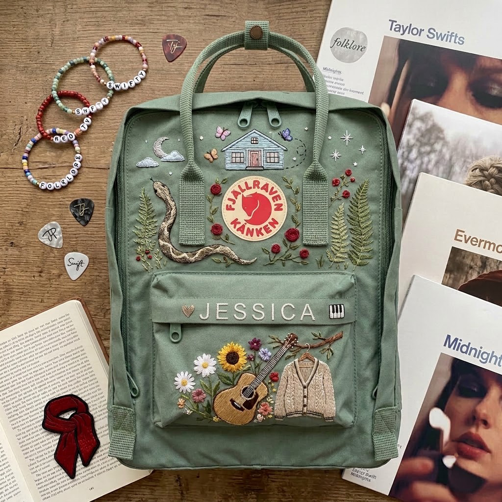 Taylor Swift Fjallraven Kanken Hand-Embroidered Backpack - Image 3